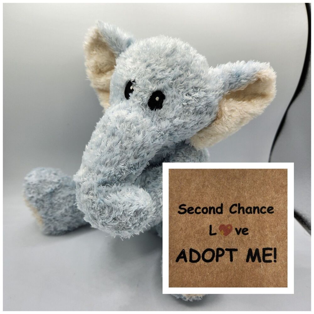 Progressive Plush Eli Blue Elephant Plush 9” Baby Lovey Security Stuffed Animal